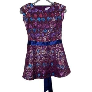 American Girl sz 10 brocade dress with ribbon waist